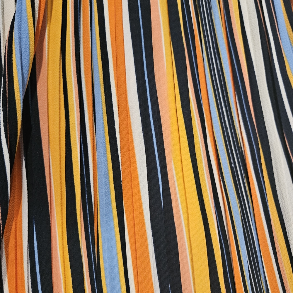 Bershka Multi-Stripe Wide Leg Pants - Yellow, Blue, Black, White - Picture 3 of 7